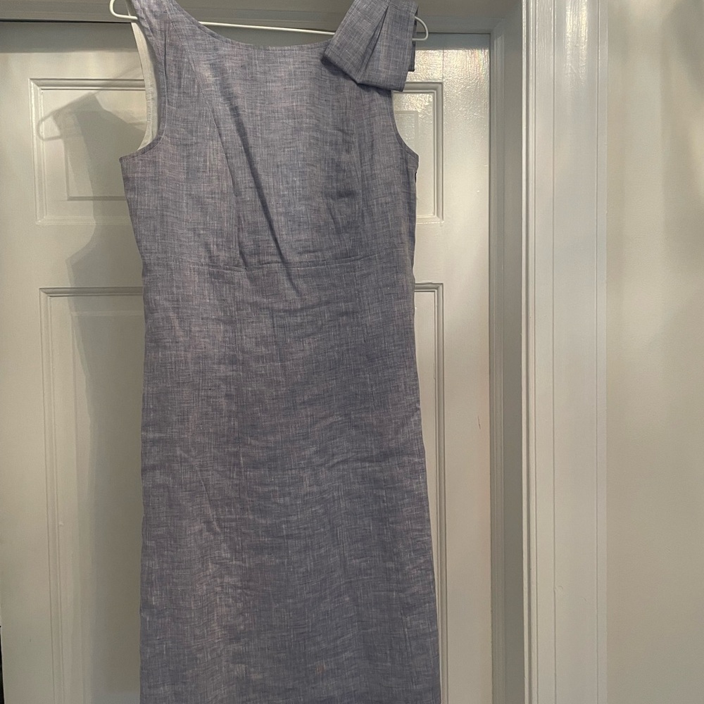 Sara Campbell Chic Lined Blue Chambray Dress